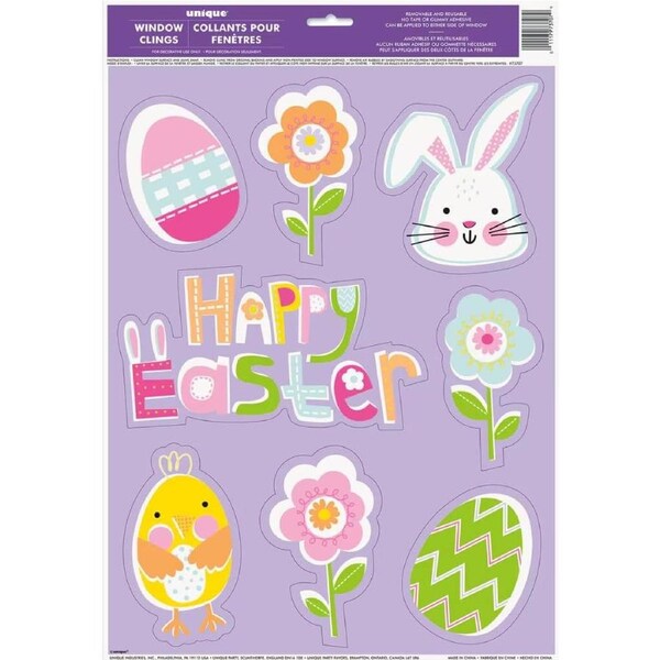 Lilac Easter Window Clings