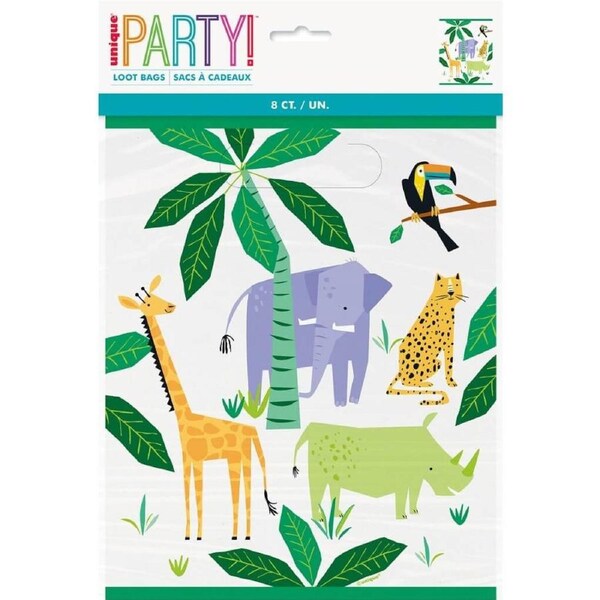 Jungle Safari Loot Bags 8pk