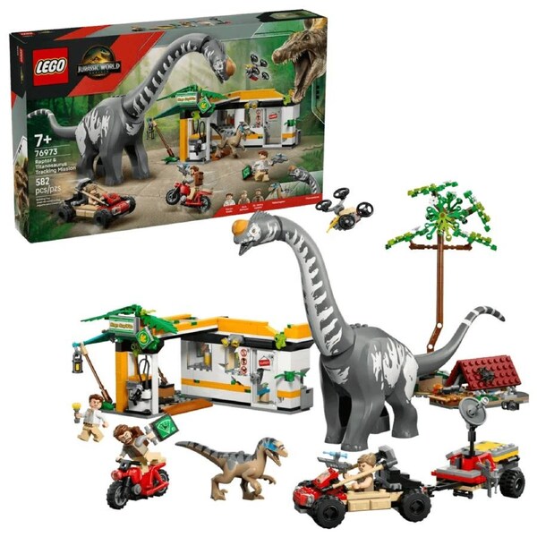 LEGO 76973 Raptor & Titanosaurus Tracking Mission - Jurassic World