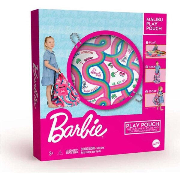 Barbie - Malibu Play Pouch Toy Storage Bag & Mat - Mattel