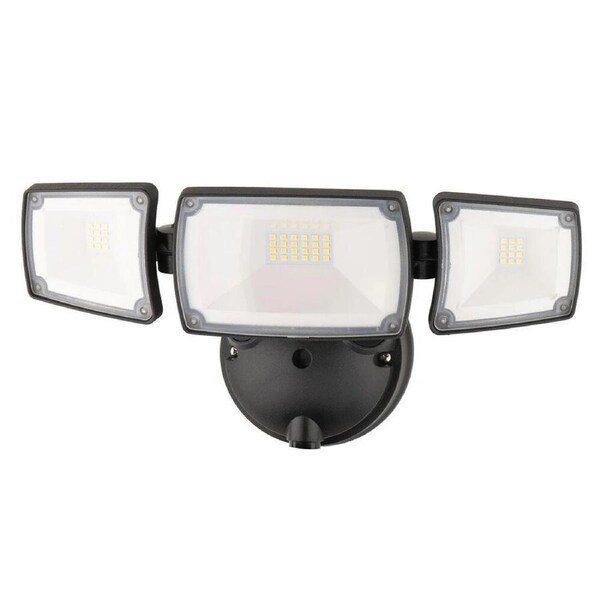 Mercator Onyx Triple Head Security Floodlight Black