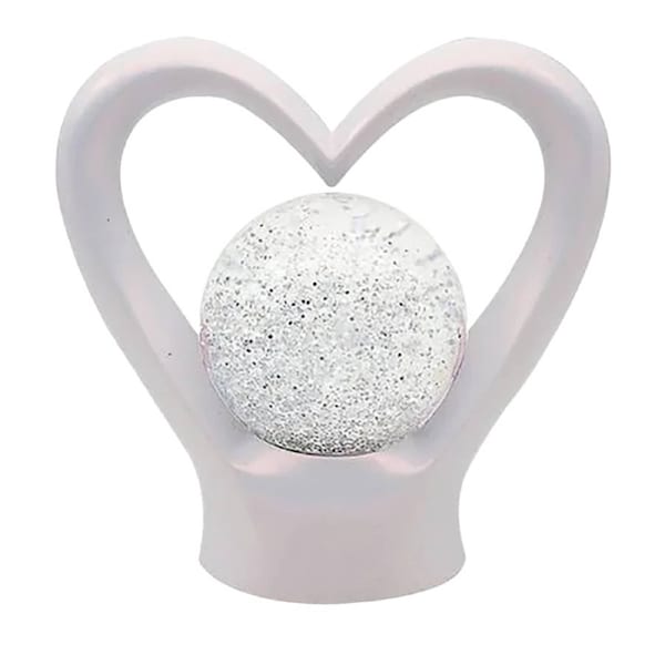 Gibson Gifts Heart Glitter Lamp