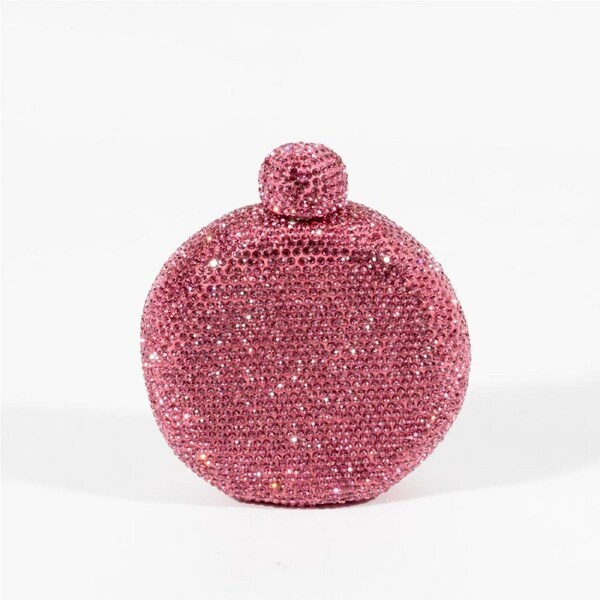 Glitz Round Pink Flask