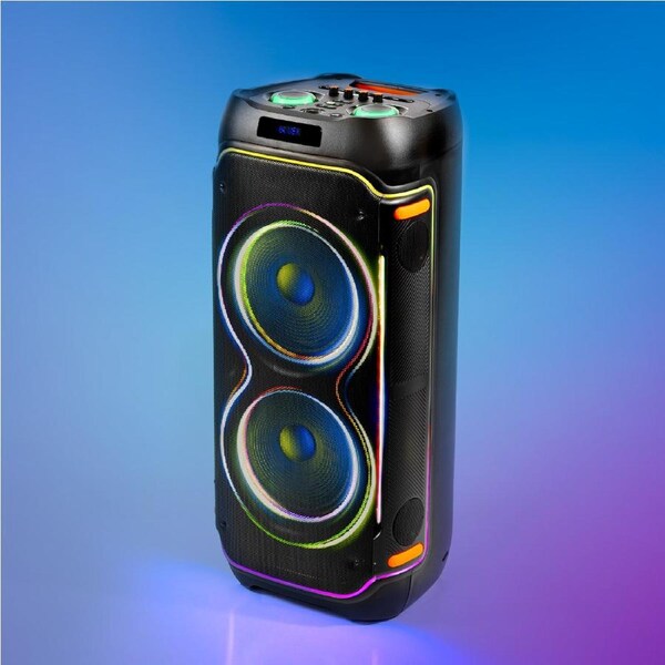 X Echo Mega Party Tower Speaker 100W with Wireless Microphone Black