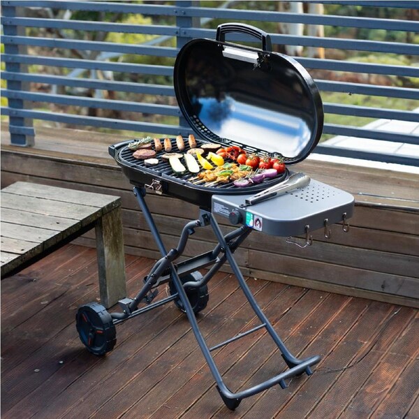 SWIG Outdoor Portable Gas BBQ Grill On Wheels