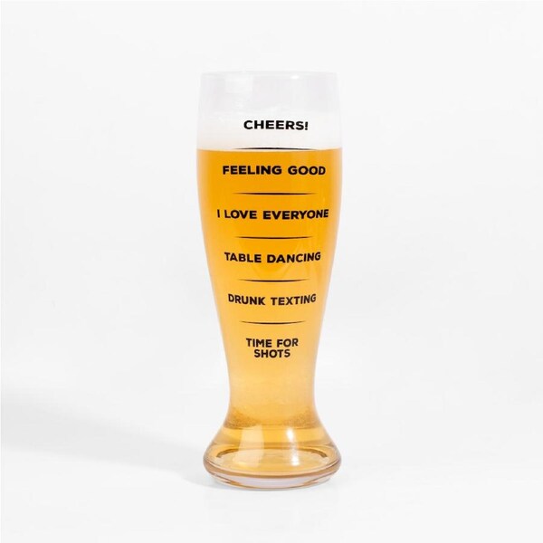 Giant 1.5 L Novelty Beer Glass With Sayings