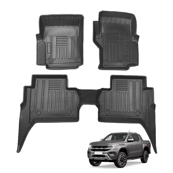 3D All-weather Floor Mats For Volkswagen Amarok Dual Cab 2009-2022 Car Liner