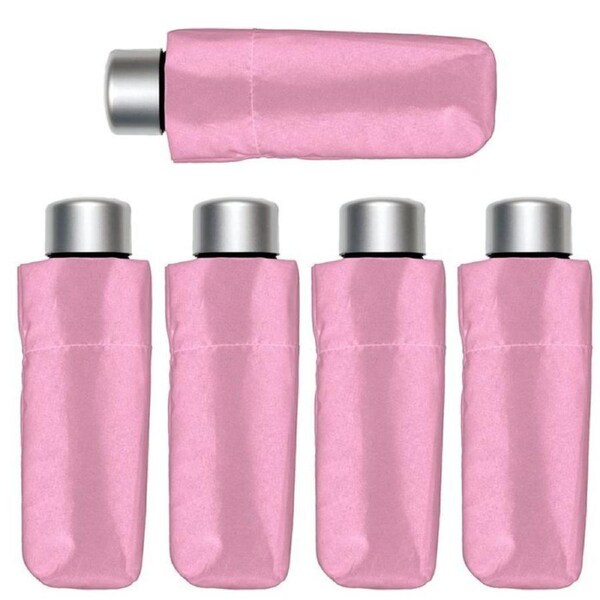 5x Bobbie J Super Lite Mini Handbag Umbrella Folding Compact Lightweight in Pink