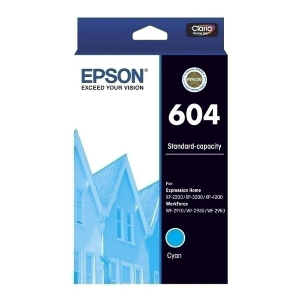 Genuine Epson C13T10G292 Cyan 604 Standard-capacity Original Ink Cartridge