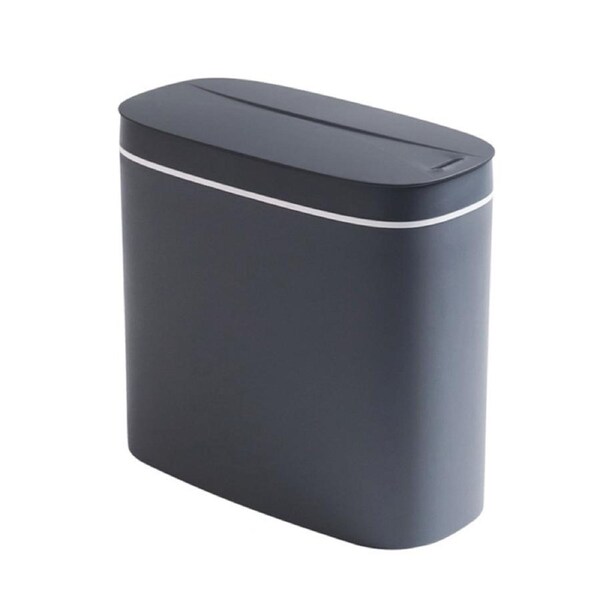 Smart Auto Induction Rechargeable Sanitary Bin Slim No-Touch Trash Waste Can Dark Grey