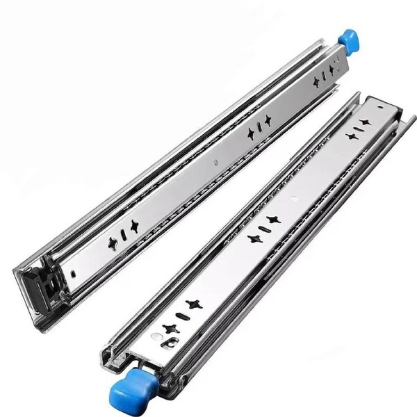 2x Locking Drawer Slides 125KG Heavy Duty Runners Trailer Draw Slide rails 500mm