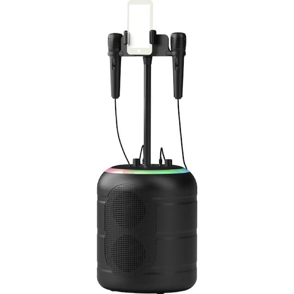 Karaoke Speaker with Telescopic Pole and Microphones
