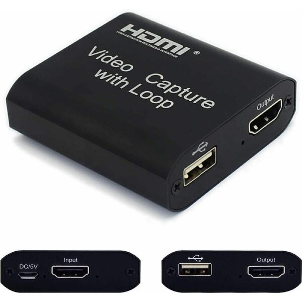 4K HDMI Video Capture Card HDMI to USB 2.0 Video Capture with Loop Out