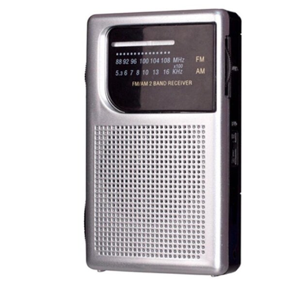 Laser Portable AM FM Radio Built-In Speaker - Handheld 3.5mm Audio Jack for Earphones Socket - Carry Along Music Player