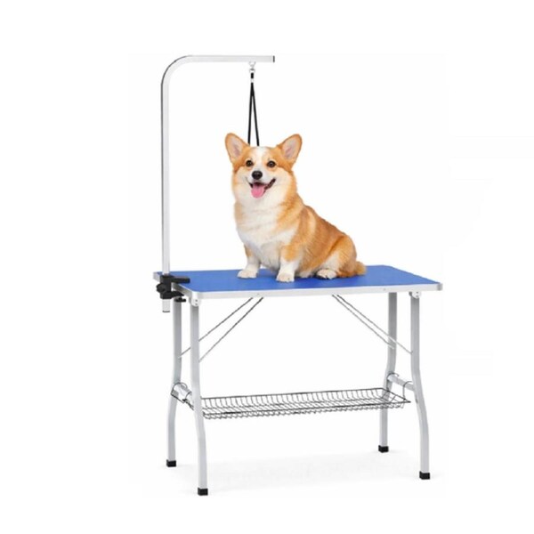 Pet Grooming Salon Table Dog Cat Vet Adjustable Anti Slip 1 Loop W/basket AU