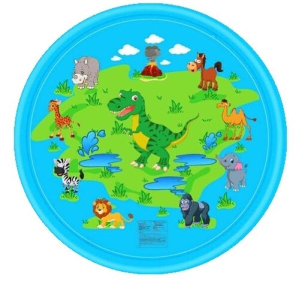 Dolphin 170CM Splash Sprinkler Water Play Pad Mat Outdoor Kids Inflatable Spray Pool Toy