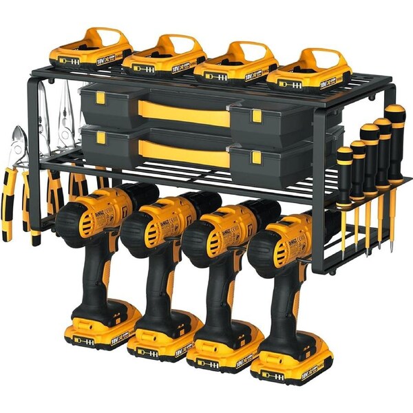 Power Tool Rack Organizer Storage Heavy Duty Drill Holder Wall Mount 3 Layers
