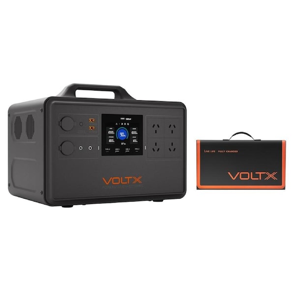 VoltX 2400W 2240Wh Power Station + 100W Solar Panel Portable Power Bundle