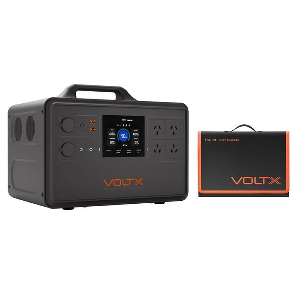 VoltX 2400W Power Station with 200W Solar Panel Bundle Faster Solar Charging Off Grid