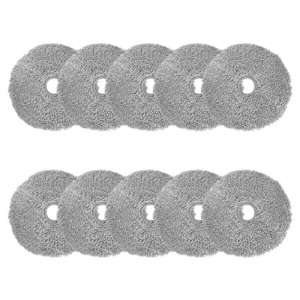 JOYBUY 10Pcs Mop Cloth for W2 Robot Vacuums Spare Part Round Mop Replacement Accessories