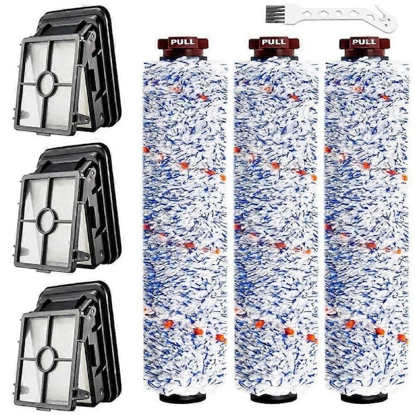 JOYBUY Multifunctional Roller Brush + Filter Replacement Parts for Bissel CrossWave 1866 1868 1785 2306 Ro