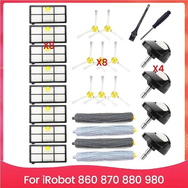 JOYBUY 26PCS Brush Filter and Universal Wheel for 860 870 880 980 Vacuum Cleaner Accessories Replacement Parts