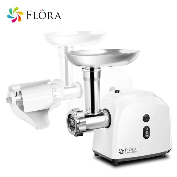 Flora White Electric Mincer Meat Grinder Tomato Sauce Kit Package - AU Seller