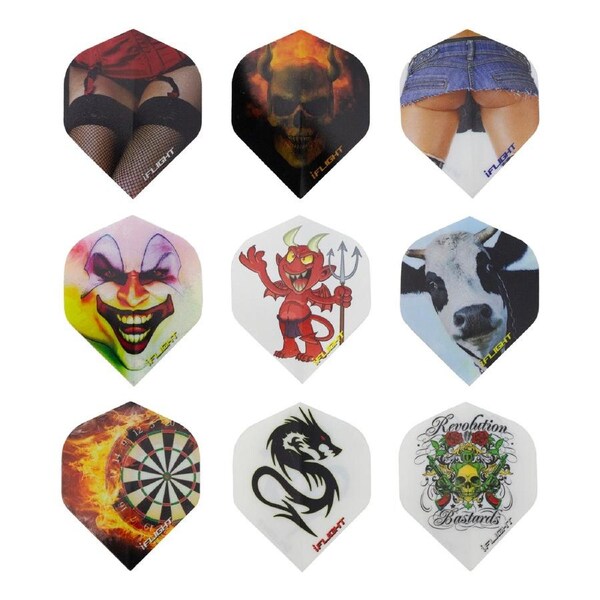 Formula Sports I-Flight Standard Dart Board Darts Flights 9 Sets