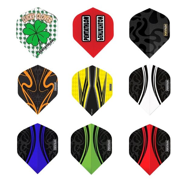 Formula Sports Pentathlon Emblem Standard Dartboard Dart Flights 9 x Sets