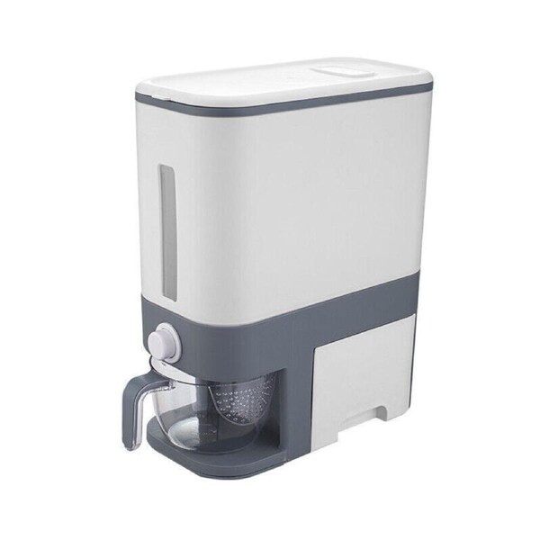 12KG Auto Cereal Dispenser Plastic Dry Food Storage Container Airtight Rice Box