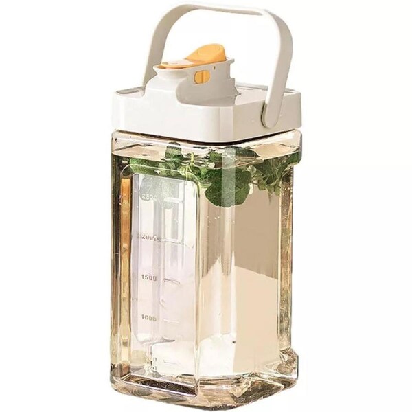 Cold Water Kettle Jug Large Capacity Beverage Dispenser Home Use Mug White 3.5L