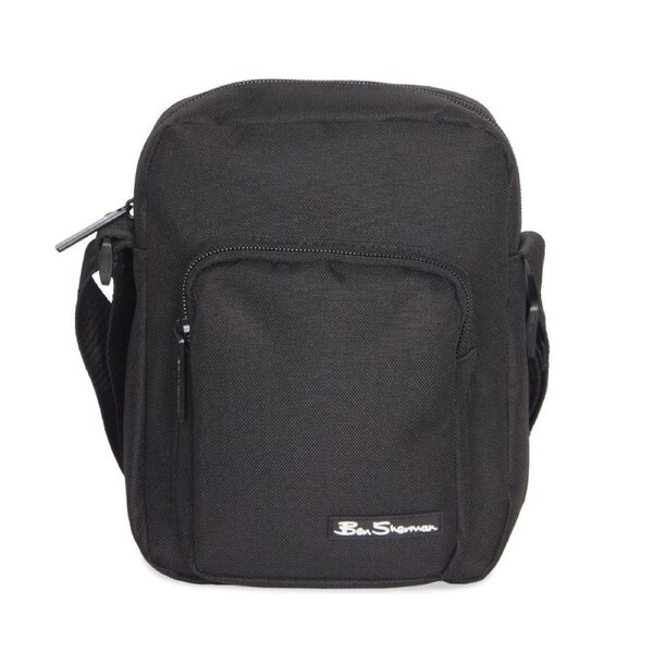 Ben Sherman Men's Zipped Cross Body Outdoor/Travel Storage Carry Bag Black