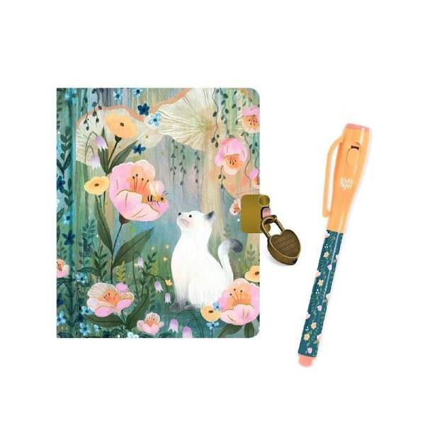 Djeco Kendra Little Secret Notebook w/ Invisible Ink Magic Pen Stationery 8y+