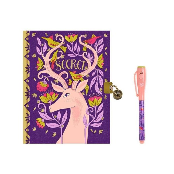 Djeco Melissa Secret Notebook w/ Invisible Ink Magic Pen Stationery 8y+