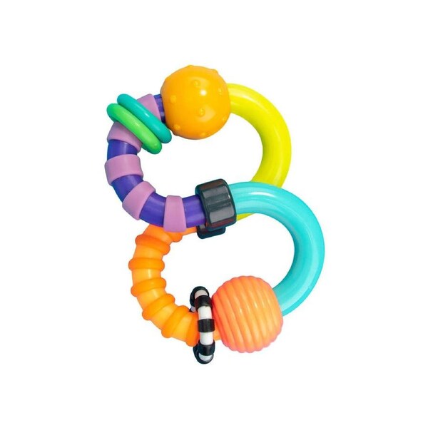 Sassy Baby Twist-A-Roo Rattle Play Teething Baby Interactive Fun Toy 3m+