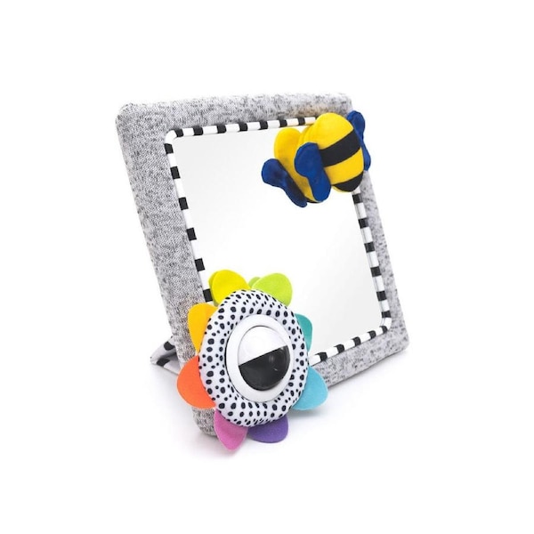 Sassy Baby See Me Bee Floor Mirror Interactive Newborn Activity Fun Play Toy