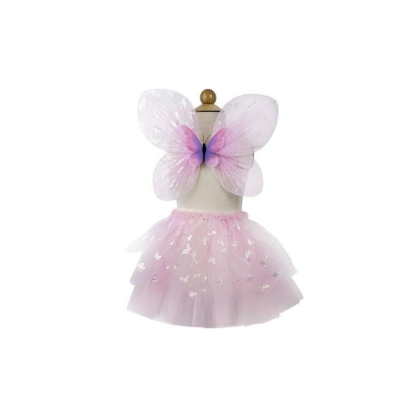 Great Pretenders Pink Flutter Butterfly Skirt & Wings Size 4-6 Costume 4y+