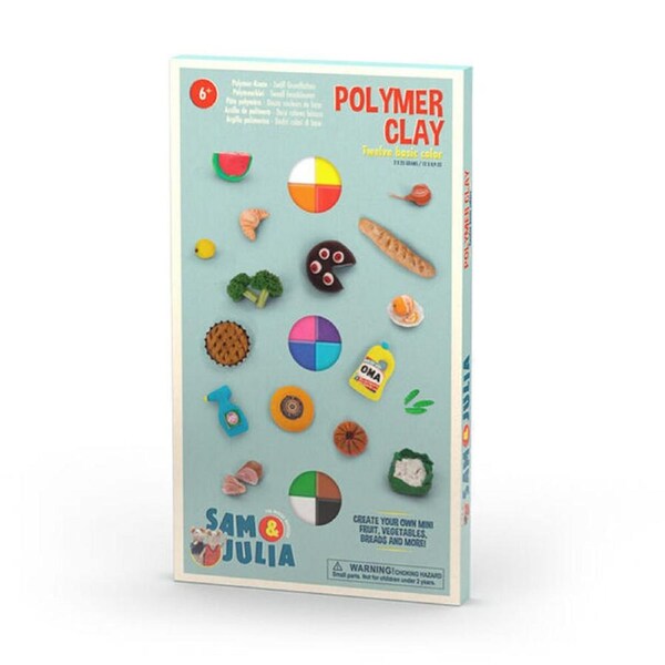 Sam & Julia 12-Colour DIY Clay Set Kids/Children Art/Craft Activity 8y+
