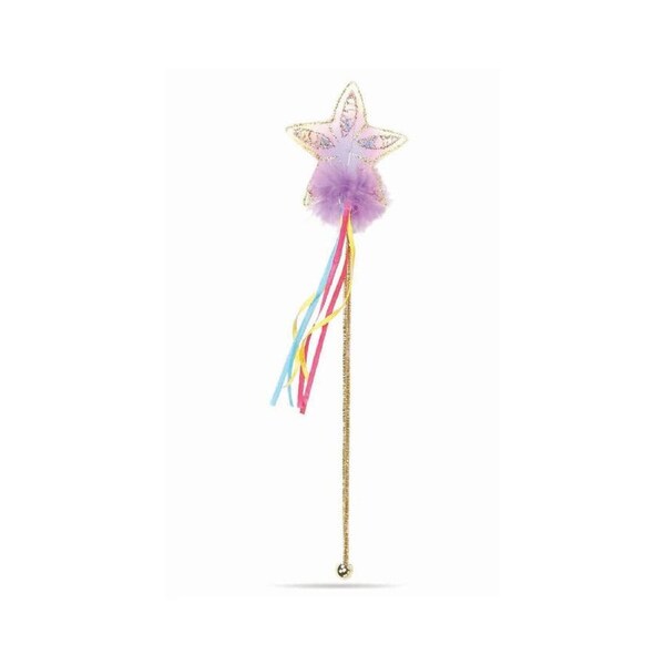 Great Pretenders Multi Pastel & Gold Glitter Rainbow Wand Accessory 3y+