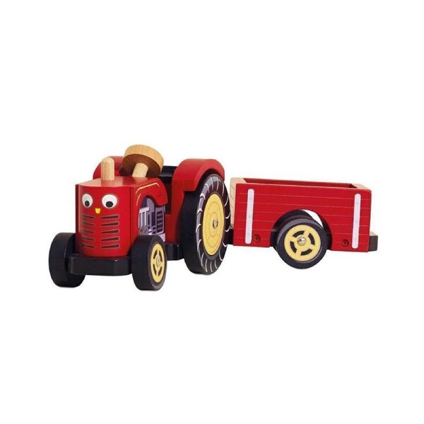 Le Toy Van Wooden Farmyard Tractor & Trailer Kids/Children Fun Play Toy 2y+