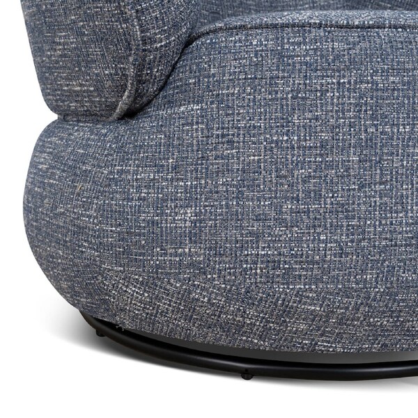 Velora Swivel Armchair - Prussian Blue