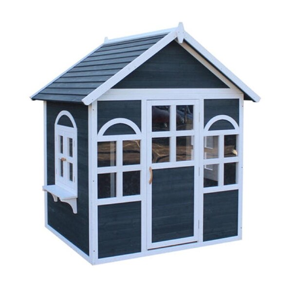 Kidzshack Happy Shack Cubby House Opening Side Windows/Shelve/Floor Included 3y+