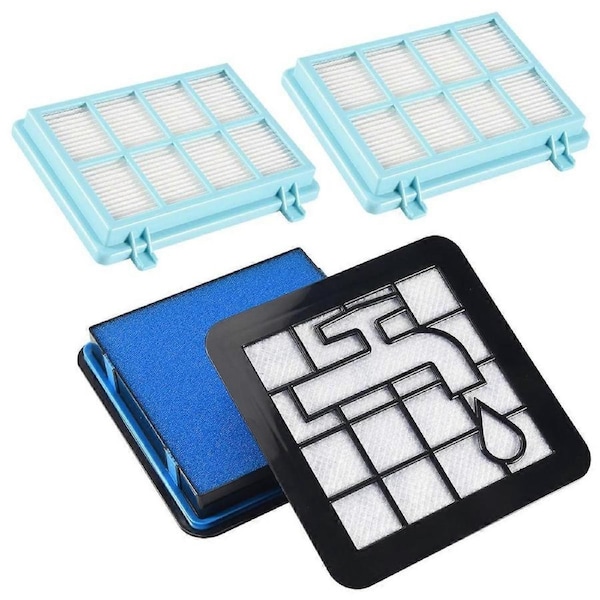 JOYBUY Pack of 2 Filter Set for Philips PowerPro Compact FC9331 FC9332 FC8010 Vacuum Cleaners