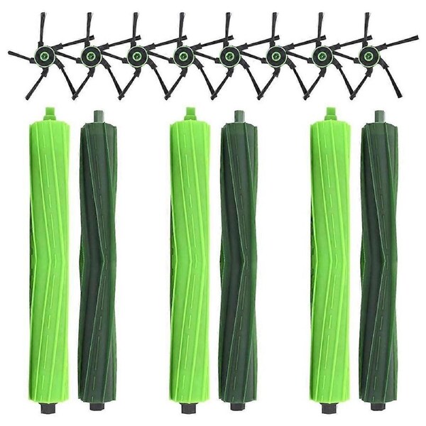JOYBUY Brush Set for Roomba S9 (9150), S9+, S9 Plus (9550) - 3 Rubber Brushes + 8 Side Brushes