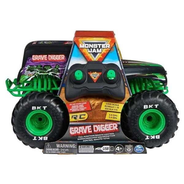 Monster Jam Grave Digger Remote Control Monster Truck 1:15 Scale RC Vehicle