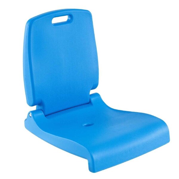 Costway Foldable Lightweight Outdoor Pool Chair w/Handle & Drainage Hole Ground Chair Blue