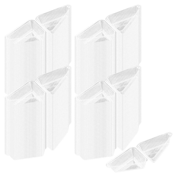 200 Pieces Cake Slice Containers, 5 Inches Hinged Lid Cheese Cake Container, for Home, Bake