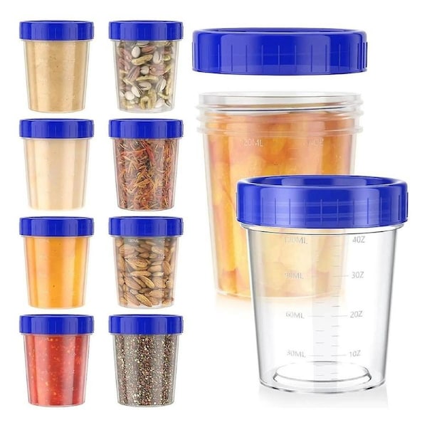 10 Pack 4oz Salad Dressing Container to Go,Small Containers with Lids Leakproof Condiment Container