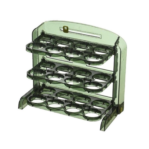 Flippable Egg Holder for Refrigerator,3 Layer Egg Storage Container for Fridge Side Door,Foldable E