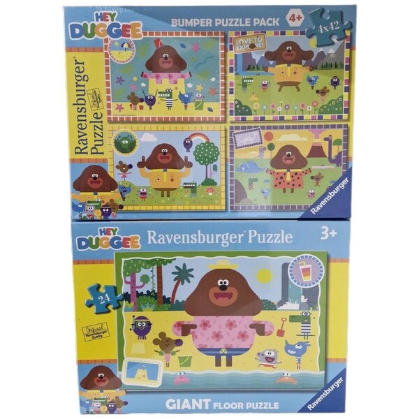 Ravensburger Hey Duggee Puzzle Bumper 2 Pack - 4x42pc & 24pc Floor Puzzle